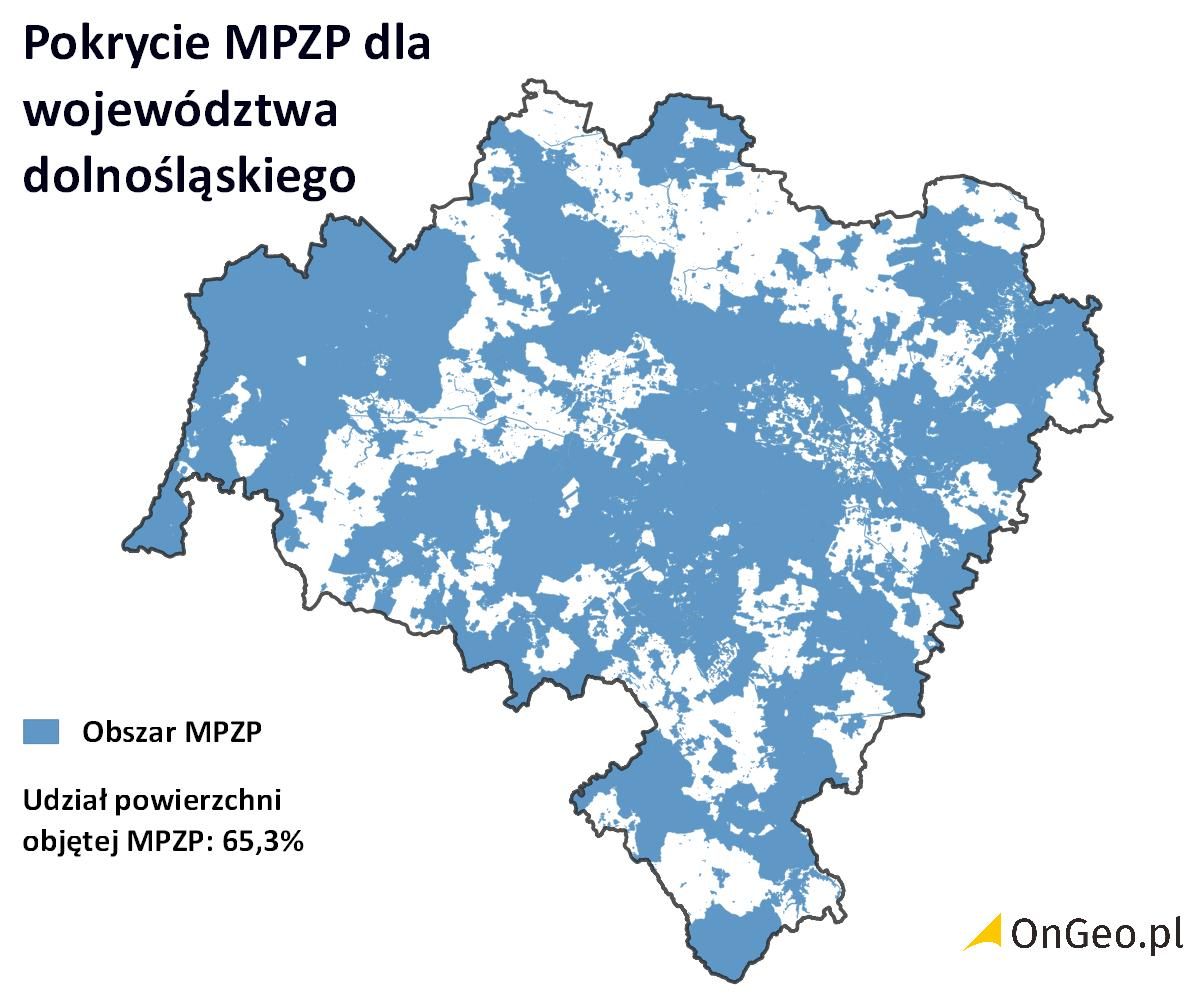 Pokrycie MPZP: województwo dolnośląskie