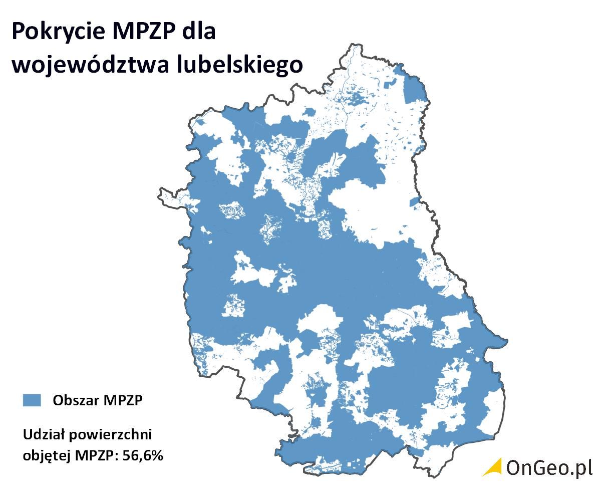 Pokrycie MPZP: województwo lubelskie