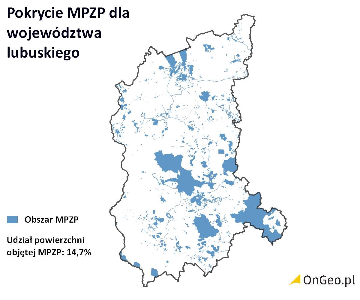 Pokrycie MPZP: województwo lubuskie