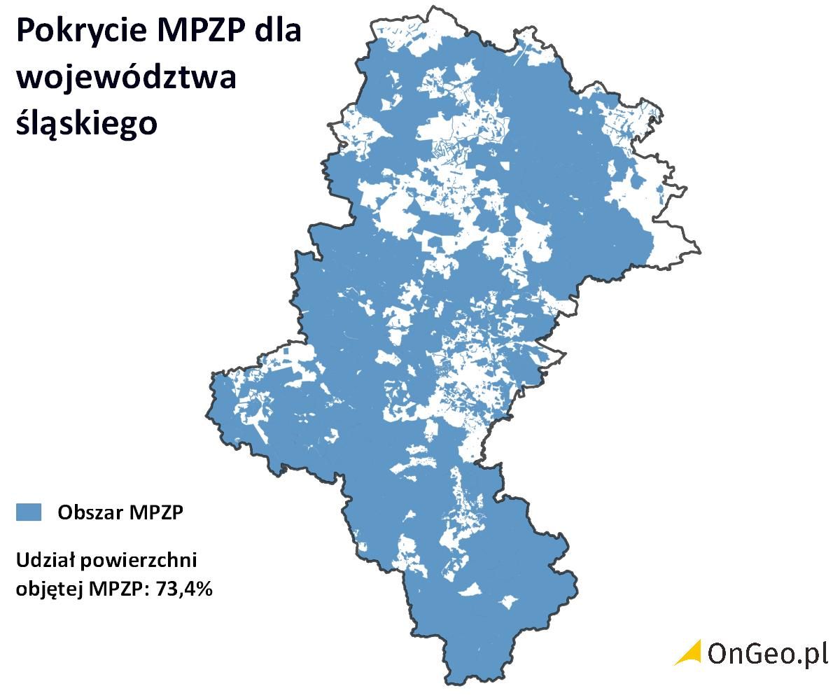 Pokrycie MPZP: województwo śląskie