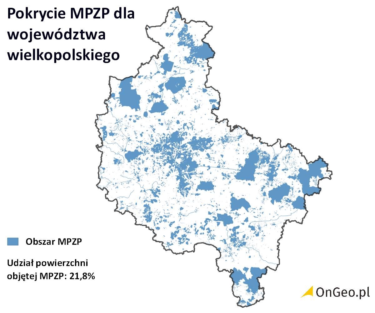 Pokrycie MPZP: województwo wielkopolskie