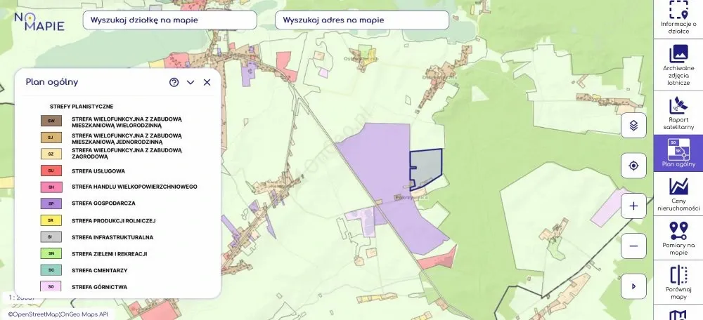 Plan ogólny gminy Dolsk w Geoportalu Na Mapie.
