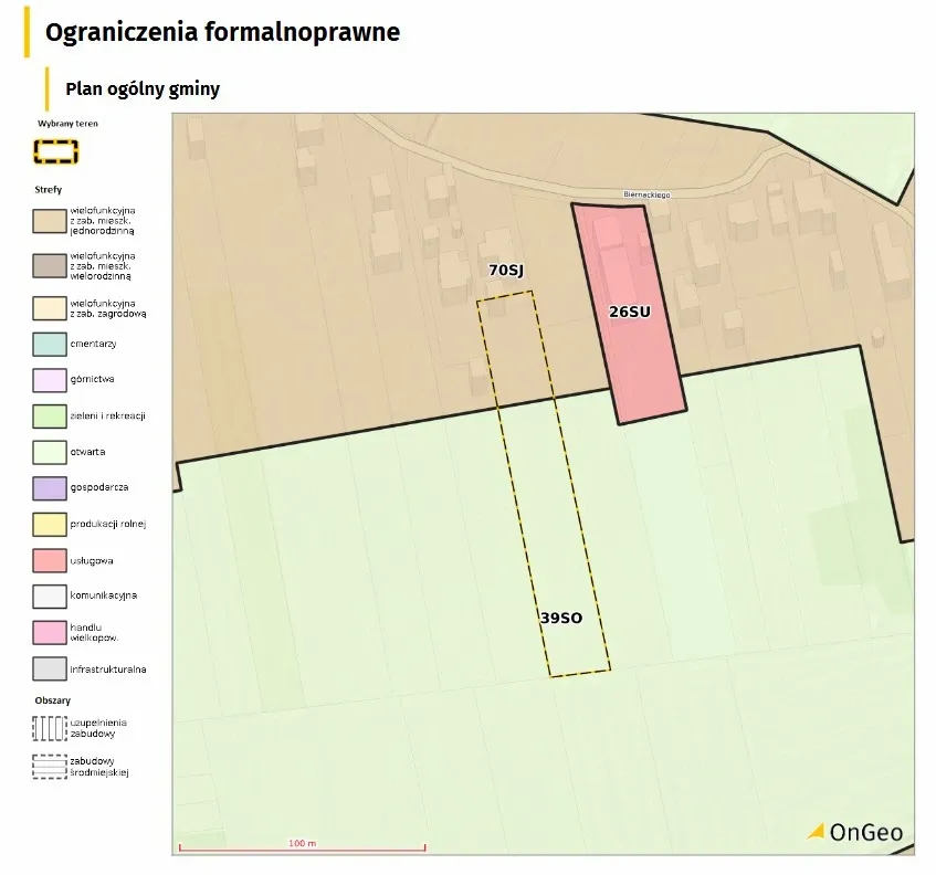 Plan Ogólny Gminy w Raporcie o Terenie OnGeo.pl.