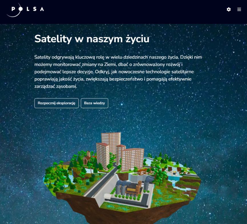 Platforma edukacyjna „Satelity w naszym życiu” stworzona przez OnGeo dla POLSY