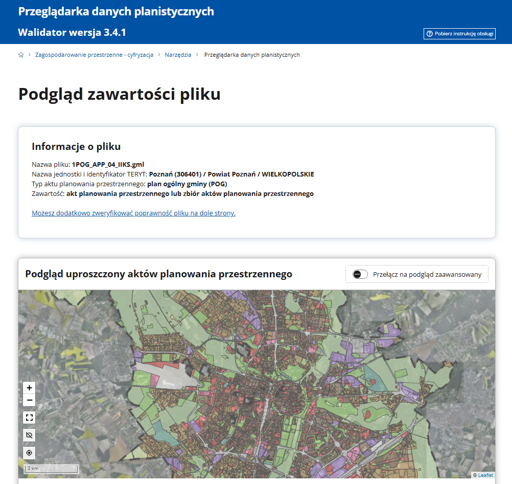 Przeglądarka danych planistycznych 