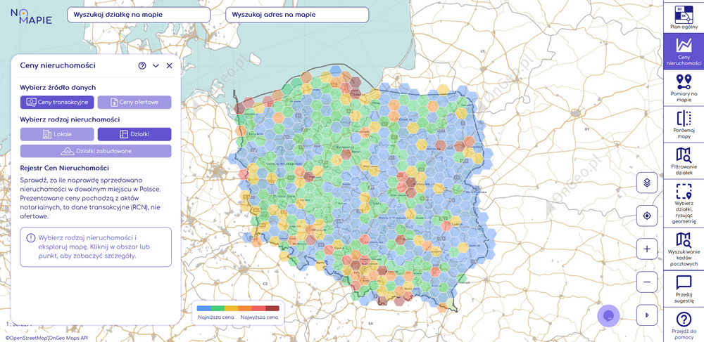 Ceny nieruchomości w Geoportalu Na Mapie.webp_ongeo