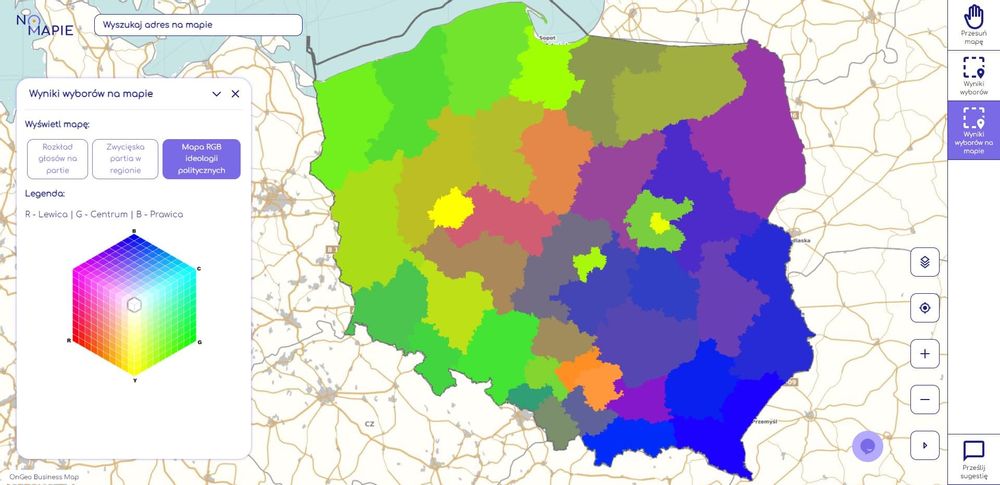 Mapa przekonań politycznych RGB
