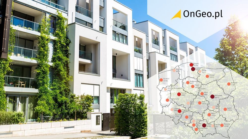 Ranking cen mieszkań w 30 polskich miastach.