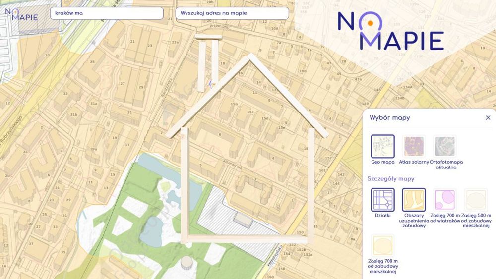 Mapa działek budowlanych w Geoportalu Na Mapie