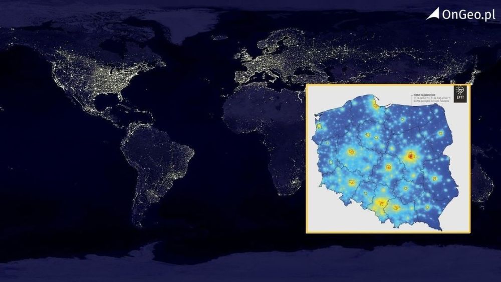 zanieczyszczenie światłem w Polsce
