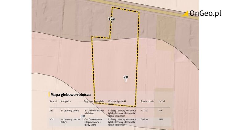 Mapa Glebowo-Rolnicza: Sprawdź przydatność gleby w RaporcieOnGeo.pl