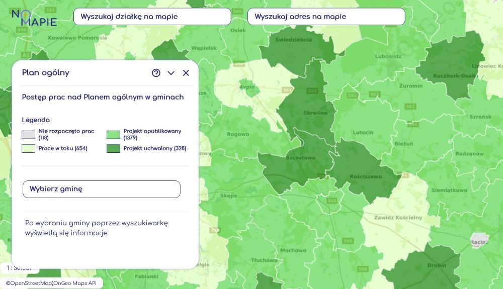 Monitoring POG na Geoportalu Krajowym.