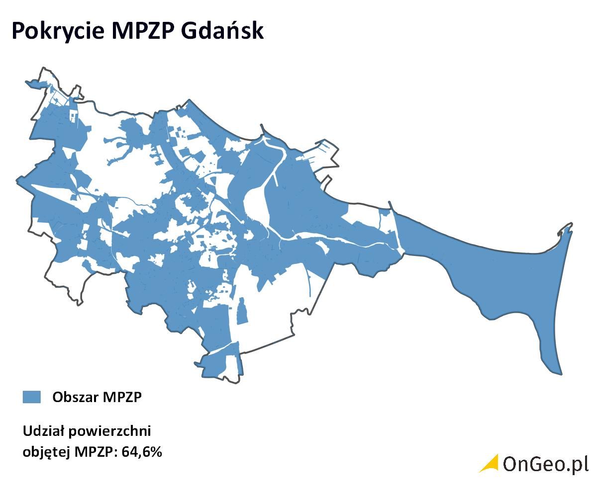 Pokrycie MPZP Gdańsk