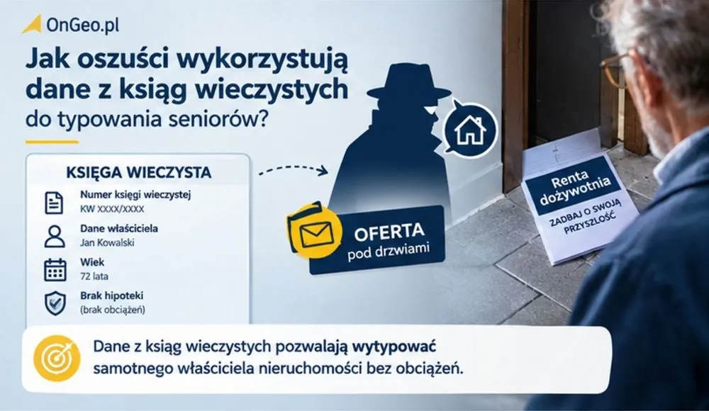jak oszuści wykorzystują dane z ksiąg wieczystych do typowania seniorów